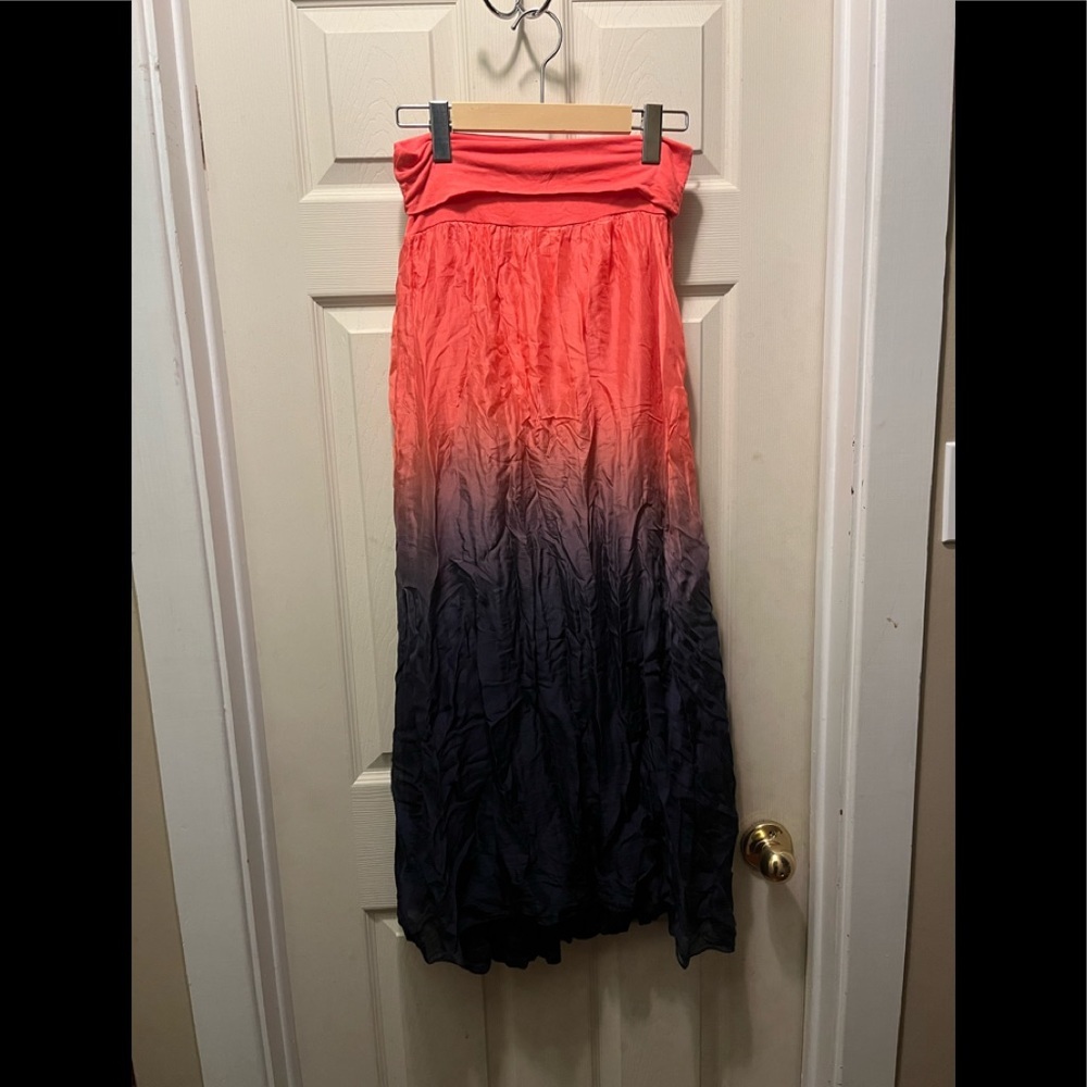 Giusy made in Italy silk ombré maxi skirt small